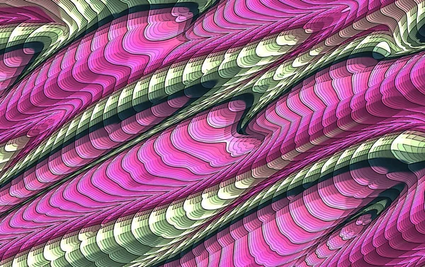 Renkli Soyut Dalgalı Psikodelik Desen — Stok fotoğraf