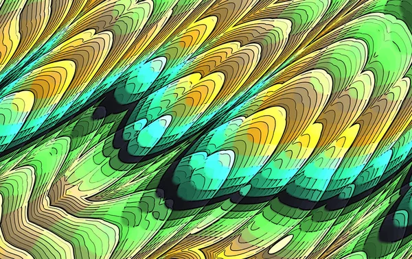 Colorful Abstract Trippy Wavy Psychodelic Pattern — Stock Photo, Image