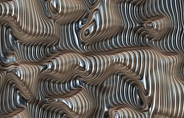 Futuristische Abstrakte Metallkunst — Stockfoto