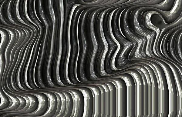 Futuristisk Abstrakt Metallkonst — Stockfoto