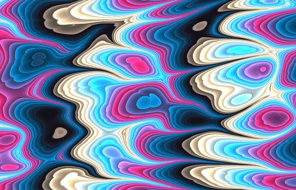 Colorful Abstract Decorative Trippy Wavy Pattern — Stock Photo, Image