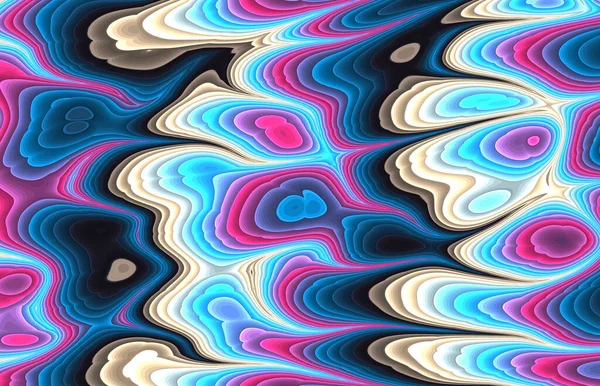 Colorful Abstract Decorative Trippy Wavy Pattern — Stock Fotó