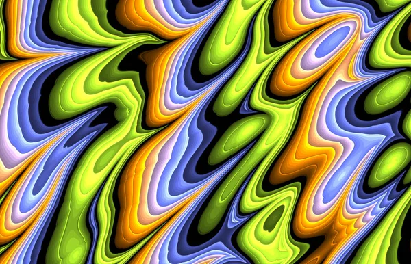 Colorful Abstract Decorative Trippy Wavy Pattern — Stockfoto