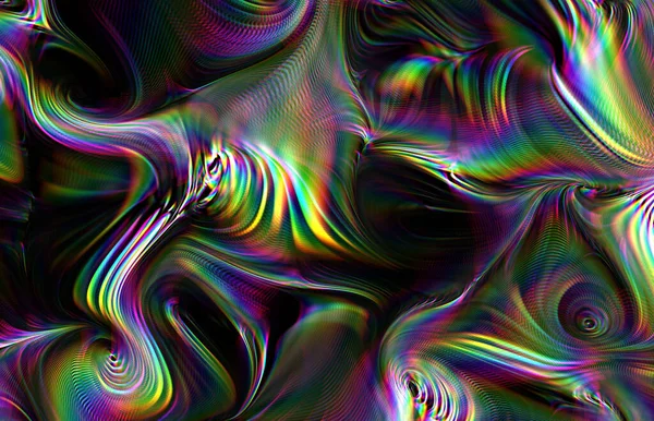 Turbilhão Trippy Dinâmico Psicodélico Colorido Fluido — Fotografia de Stock