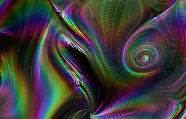 Swirling Dynamic Psychedelic Colorful Fluid — Stockfoto