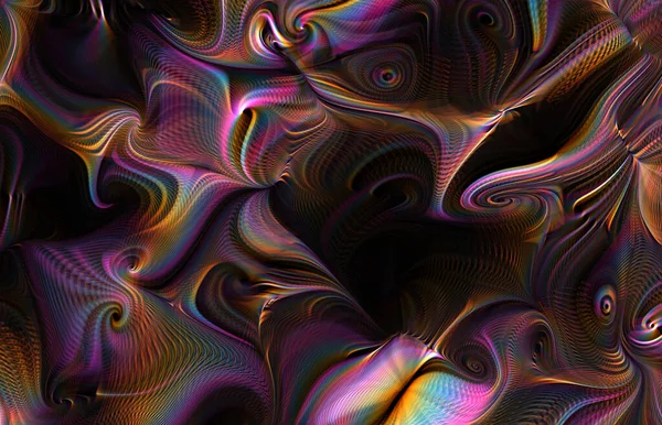 Swirling Dynamic Psychedelic Colorful Fluid — ストック写真