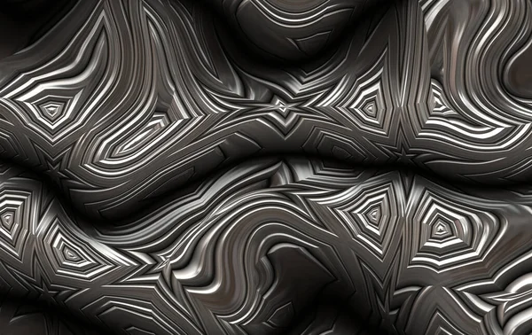 Aço Metal Futurista Abstrato Escuro — Fotografia de Stock