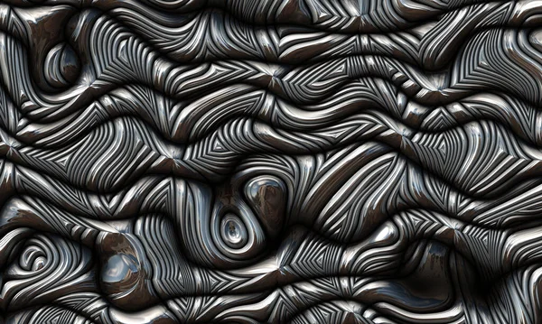 Fütürist Soyut Bilimkurgu Metal Çelik Sanatı — Stok fotoğraf