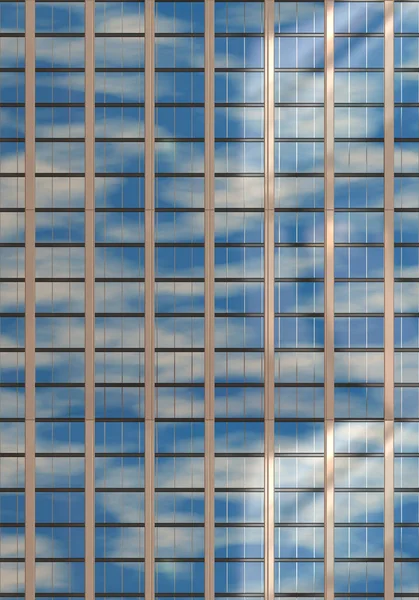 Edificio Oficina Rascacielos Ventanas Fachada Frente — Foto de Stock