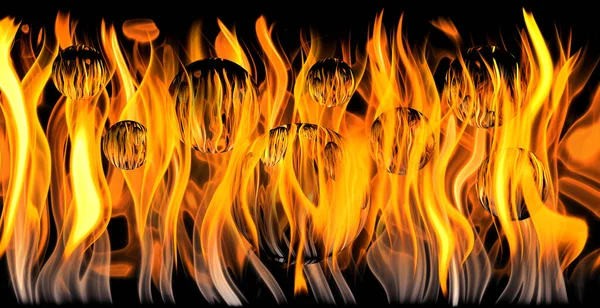Fuoco Fiamme Inferno — Foto Stock