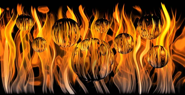 Vuur Vlammen Inferno — Stockfoto