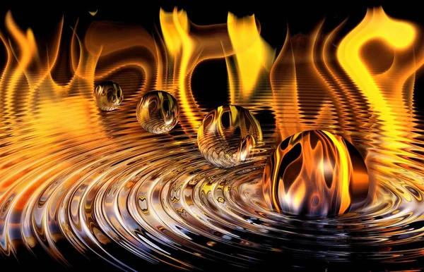 Fire Flame Spheres — Stock Photo, Image