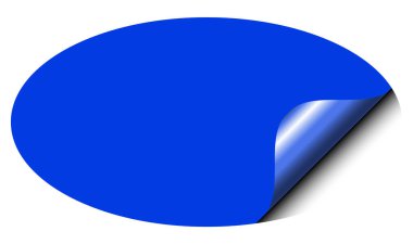 Köşeli kıvrımlı çıkartma notu