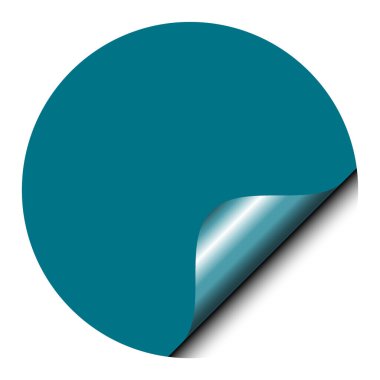 Köşeli kıvrımlı çıkartma notu