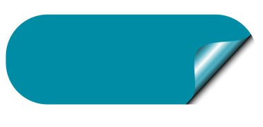 Köşeli kıvrımlı çıkartma notu