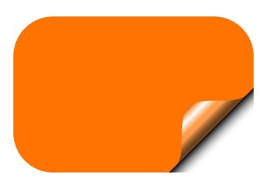  Köşeli kıvrımlı çıkartma notu