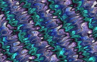  Dalgalı soyut psikopat tasarımı