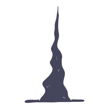 düz renk resimde cadının şapka