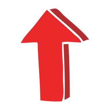 beyaz çizgi film doodle oku