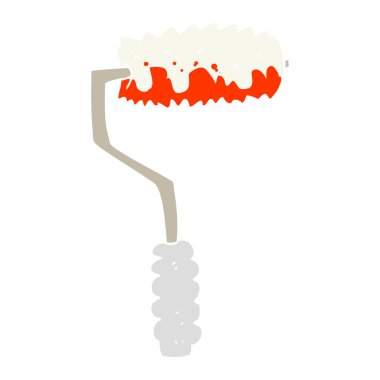 düz renk boya silindiri gösterimi