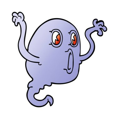 komik karikatür doodle hayalet