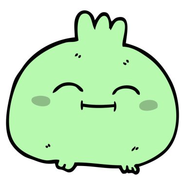 çizgi film doodle mutlu kök sebze