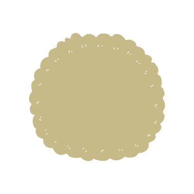 düz renk tarzı çizgi film bisküvi