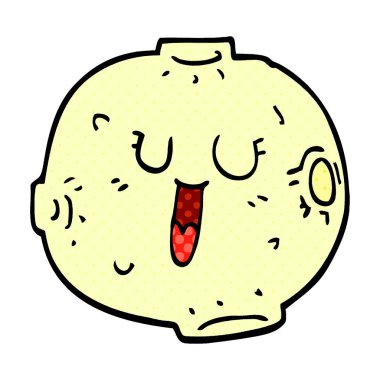 çizgi film doodle parlayan ay