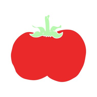 düz renk tarzı çizgi film domates