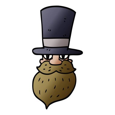 Çizgi filmdeki şapkalı adam.