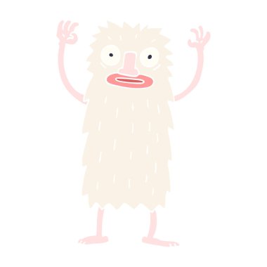 çizgi film doodle yeti canavar