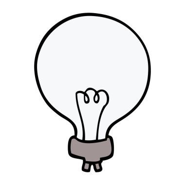 çizgi film doodle ampul