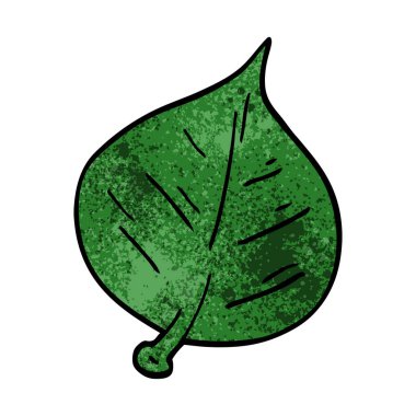 komik karikatür doodle yaprak