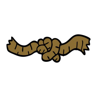 çizgi film doodle ipe düğüm