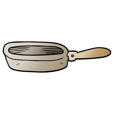 bir kızartma tavası, karikatür doodle