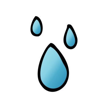 Doodle yağmur damlaları çizgi film