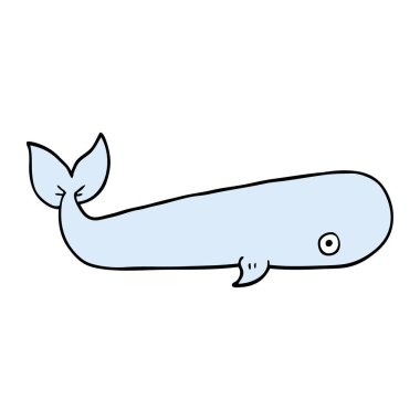 çizgi film doodle deniz balina