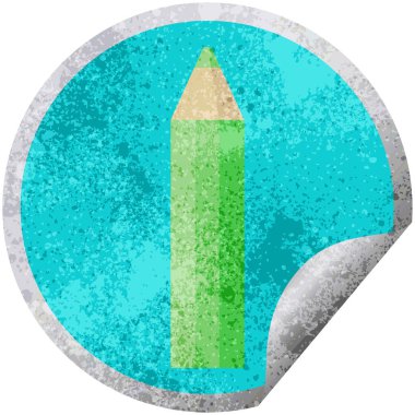 yeşil boyama kalem grafik vektör çizim dairesel etiket