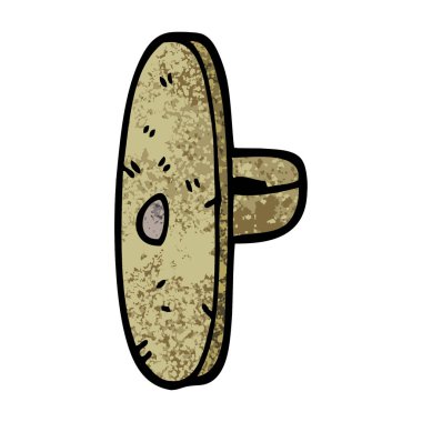 Grunge dokulu illüstrasyon karikatür Ortaçağ kalkan