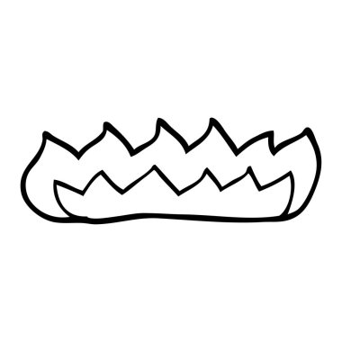 alevler yanan çizim karikatür