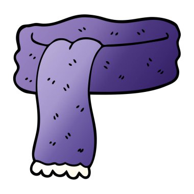 çizgi film doodle kış eşarp