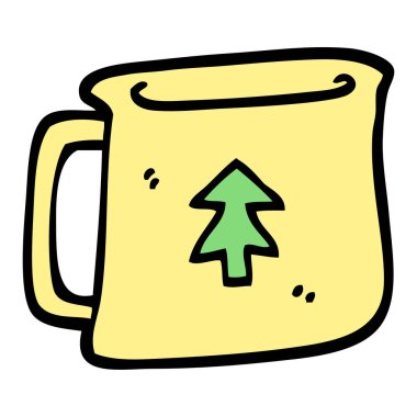 elle çizilmiş doodle tarzı çizgi film teneke kutu