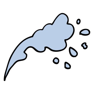 elle çizilmiş doodle tarzı çizgi film su sıçrama