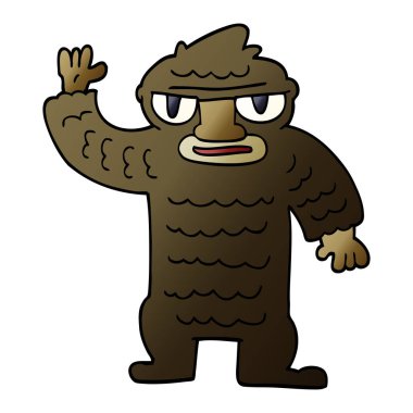 çizgi film doodle büyük yeti