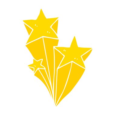 düz renk tarzı çizgi film göktaşları