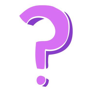 çizgi film doodle soru işareti