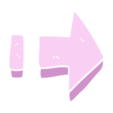 çizgi film doodle işaret eden ok