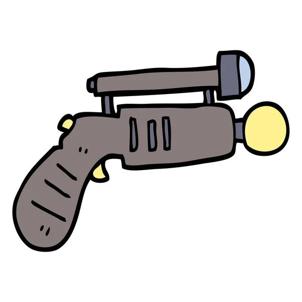 Hand Drawn Doodle Style Cartoon Ray Gun — Stock Vector