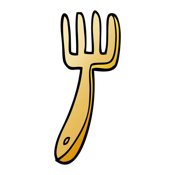 Cartoon Doodle Fork Vector Illustration — Stock Vector