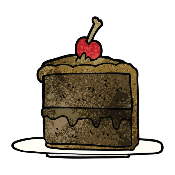 Γελοιογραφία Doodle Κέικ Σοκολάτας — Διανυσματικό Αρχείο